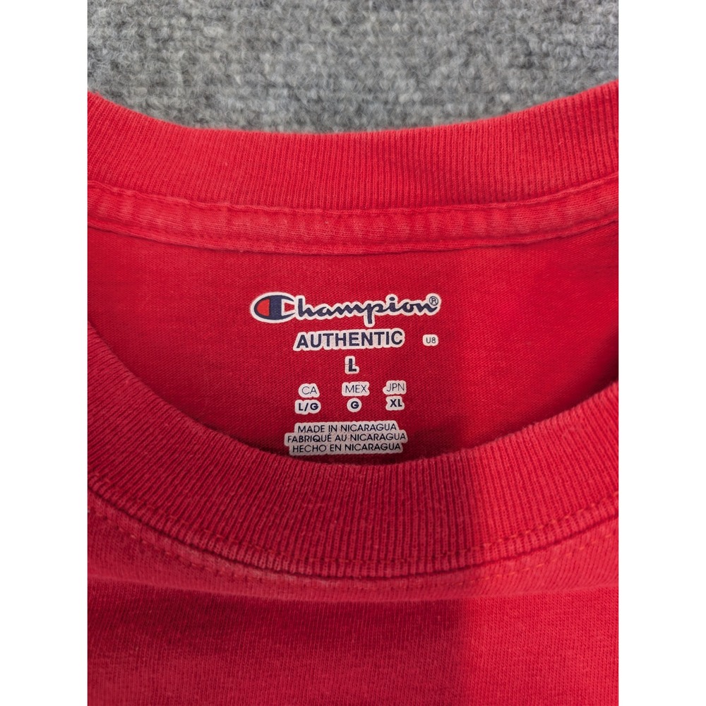 champion georgia cotton red t-shirt tee mens large uga bulldogs ncaa fan gear - Picture 6 of 8